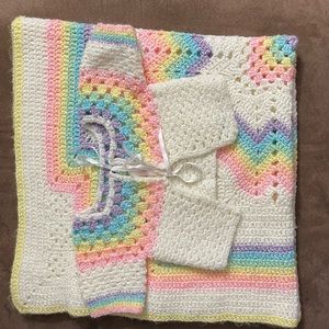Handmade Knit Sweater and Blanket